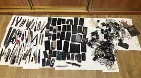 После бунта в ИК № 1 г. Владикавказа Республики Северная Осетия-Алания нашли более 180 мобильных телефонов, заточки и другие запрещенные предметы